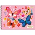 Foto ilustrativa Caderno de Cartografia e Desenho Espiral Capa Dura Bloom 80 Folhas