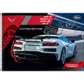 Foto ilustrativa Caderno de Cartografia e Desenho Espiral Capa Dura Camaro e Corvette 80 Folhas