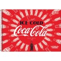 Foto ilustrativa Caderno de Cartografia e Desenho Espiral Capa Dura Coca-Cola 80 Folhas