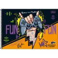 Foto ilustrativa Caderno de Cartografia e Desenho Espiral Capa Dura D+ Masculino 96 Folhas