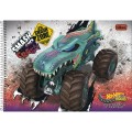 Foto ilustrativa Caderno de Cartografia e Desenho Espiral Capa Dura Hot Wheels 80 Folhas