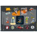 Foto ilustrativa Caderno de Cartografia e Desenho Espiral Capa Dura Hype 80 Folhas