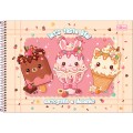 Foto ilustrativa Caderno de Cartografia e Desenho Espiral Capa Dura Ice Cute 80 Folhas