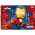 Foto ilustrativa Caderno de Cartografia e Desenho Espiral Capa Dura Iron Man 80 Folhas