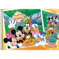 Foto ilustrativa Caderno de Cartografia e Desenho Espiral Capa Dura Mickey 80 Folhas