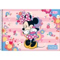 Foto ilustrativa Caderno de Cartografia e Desenho Espiral Capa Dura Minnie 80 Folhas