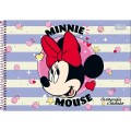 Foto ilustrativa Caderno de Cartografia e Desenho Espiral Capa Dura Minnie 80 Folhas