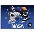 Foto ilustrativa Caderno de Cartografia e Desenho Espiral Capa Dura Nasa 80 Folhas