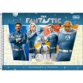 Foto ilustrativa Caderno de Cartografia e Desenho Espiral Capa Dura Quarteto Fantástico 80 Folhas