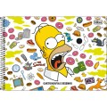 Foto ilustrativa Caderno de Cartografia e Desenho Espiral Capa Dura Simpsons 80 Folhas