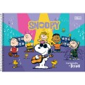 Foto ilustrativa Caderno de Cartografia e Desenho Espiral Capa Dura Snoopy 80 Folhas