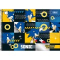 Foto ilustrativa Caderno de Cartografia e Desenho Espiral Capa Dura Sonic 80 Folhas
