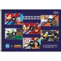 Foto ilustrativa Caderno de Cartografia e Desenho Espiral Capa Dura Sonic DC 80 Folhas