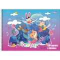 Foto ilustrativa Caderno de Cartografia e Desenho Espiral Capa Dura Spice Kids Feminino 48 Folhas