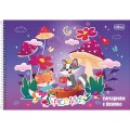 Foto ilustrativa Caderno de Cartografia e Desenho Espiral Capa Dura Spice Kids Feminino 48 Folhas