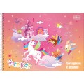Foto ilustrativa Caderno de Cartografia e Desenho Espiral Capa Dura Spice Kids Feminino 48 Folhas
