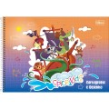Foto ilustrativa Caderno de Cartografia e Desenho Espiral Capa Dura Spice Kids Masculino 48 Folhas