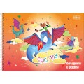 Foto ilustrativa Caderno de Cartografia e Desenho Espiral Capa Dura Spice Kids Masculino 80 Folhas