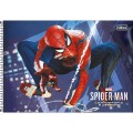 Foto ilustrativa Caderno de Cartografia e Desenho Espiral Capa Dura Spider Man Game 80 Folhas