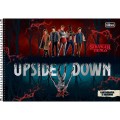 Foto ilustrativa Caderno de Cartografia e Desenho Espiral Capa Dura Stranger Things 80 Folhas