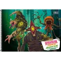 Foto ilustrativa Caderno de Cartografia e Desenho Espiral Capa Dura Stranger Things: Histórias de 85 80 Folhas