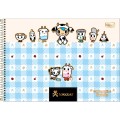 Foto ilustrativa Caderno de Cartografia e Desenho Espiral Capa Dura Tokidoki Moofia 80 Folhas