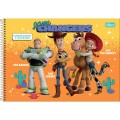 Foto ilustrativa Caderno de Cartografia e Desenho Espiral Capa Dura Toy Story 80 Folhas