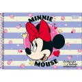 Foto ilustrativa Caderno de Cartografia e Desenho Milimetrado Espiral Capa Dura Minnie 80 Folhas