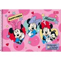Foto ilustrativa Caderno de Cartografia e Desenho Milimetrado Espiral Capa Dura Minnie 80 Folhas