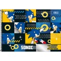 Foto ilustrativa Caderno de Cartografia e Desenho Milimetrado Espiral Capa Dura Sonic 80 Folhas