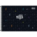 Foto ilustrativa Caderno de Música Espiral Capa Dura Pequeno Tilibra 80 Folhas