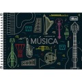 Foto ilustrativa Caderno de Música Espiral Capa Dura Pequeno Tilibra 80 Folhas