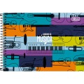 Foto ilustrativa Caderno de Música Espiral Capa Dura Pequeno Tilibra 80 Folhas