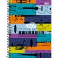 Foto ilustrativa Caderno de Música Espiral Capa Dura Universitário Tilibra 80 Folhas