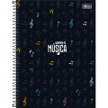 Foto ilustrativa Caderno de Música Espiral Capa Dura Universitário Tilibra 80 Folhas