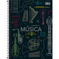 Foto ilustrativa Caderno de Música Espiral Capa Dura Universitário Tilibra 80 Folhas