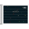 Foto ilustrativa Caderno de Música Espiral Capa Flexível Pequeno Tilibra 48 Folhas
