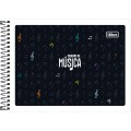 Foto ilustrativa Caderno de Música Espiral Capa Flexível Pequeno Tilibra 48 Folhas