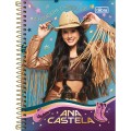 Foto ilustrativa Caderno Espiral Capa Dura 1/4 Ana Castela 80 Folhas
