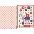 Foto ilustrativa Caderno Espiral Capa Dura 1/4 Brownie 80 folhas