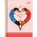 Foto ilustrativa Caderno Espiral Capa Dura 1/4 Brownie 80 folhas