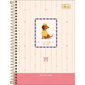 Foto ilustrativa Caderno Espiral Capa Dura 1/4 Brownie 80 folhas