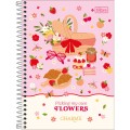 Foto ilustrativa Caderno Espiral Capa Dura 1/4 Charme 80 Folhas