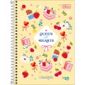 Foto ilustrativa Caderno Espiral Capa Dura 1/4 Charme 80 Folhas