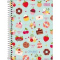 Foto ilustrativa Caderno Espiral Capa Dura 1/4 Charme 80 Folhas