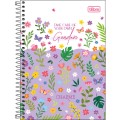 Foto ilustrativa Caderno Espiral Capa Dura 1/4 Charme 80 Folhas