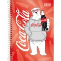 Foto ilustrativa Caderno Espiral Capa Dura 1/4 Coca-Cola 80 Folhas