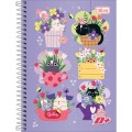 Foto ilustrativa Caderno Espiral Capa Dura 1/4 D+ Feminino 200 Folhas