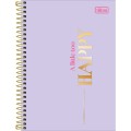 Foto ilustrativa Caderno Espiral Capa Dura 1/4 Happy 80 Folhas