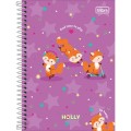 Foto ilustrativa Caderno Espiral Capa Dura 1/4 Holly 80 Folhas